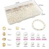 720pcs/Box Golden Star Heart Round CCB Spacer Beads with ABS Imitation Pearls Set for DIY Fashion Jewelry Making