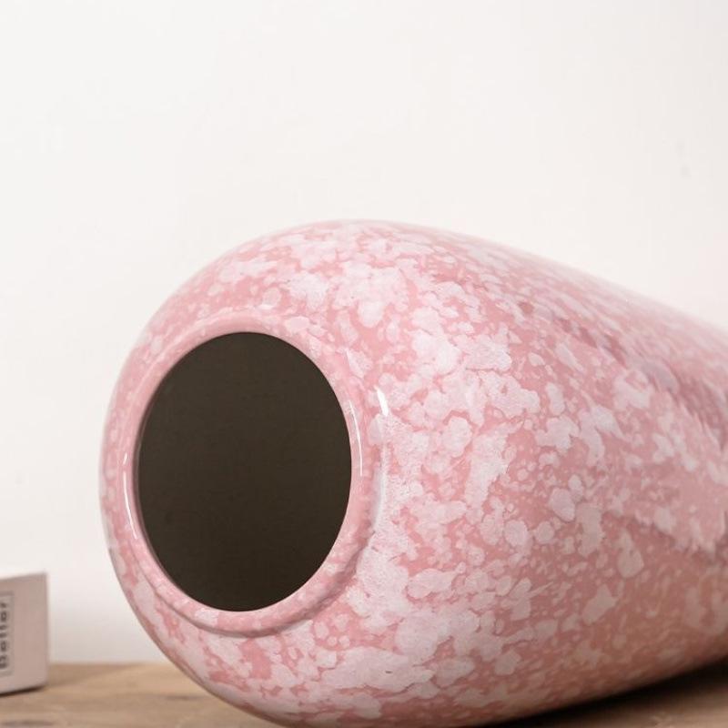 Jingdezhen Falling Cherry Blossom Ceramic Vase for Hydroponic Floral Arrangements