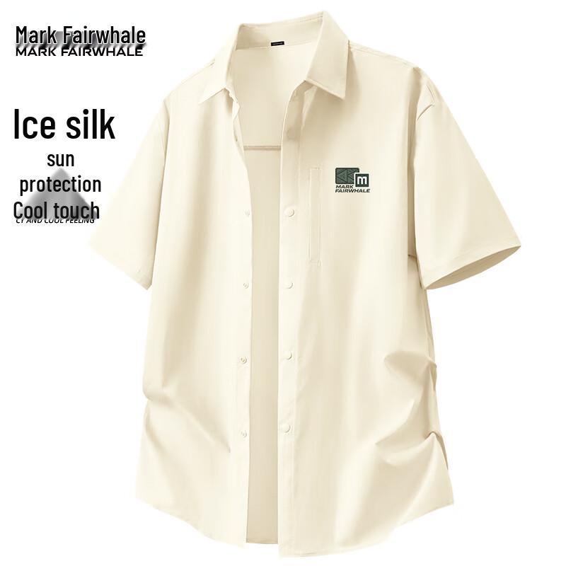 

Mark Fairwhale Men s Ice Silk Short Sleeve Casual Shirt 3XL