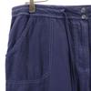 Papaya Cotton Linen Blend Pants 16 Navy Roll-up Hem Women Used