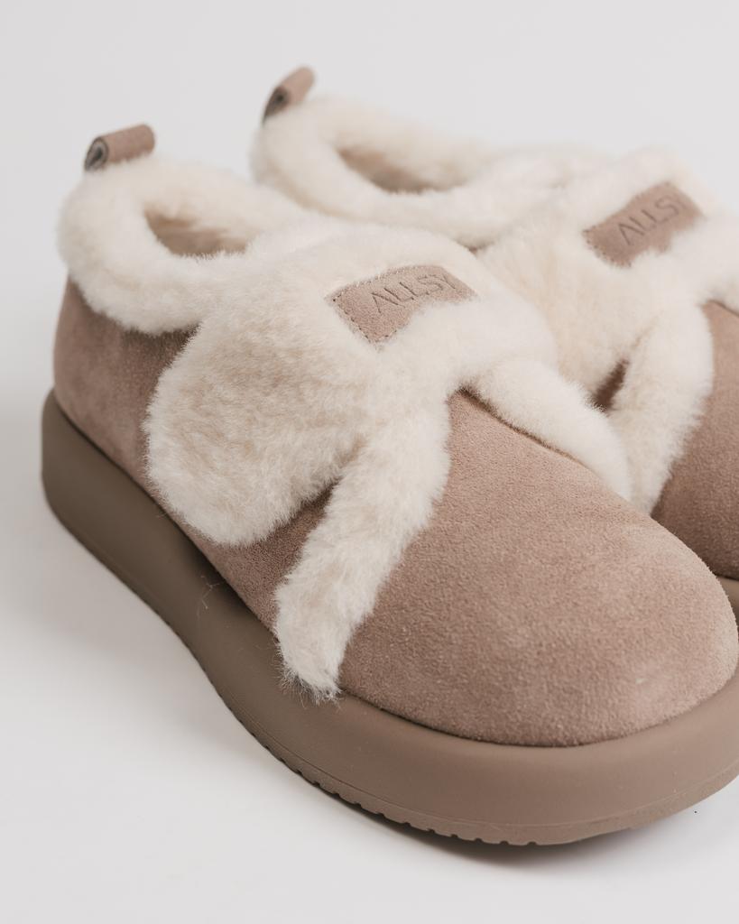 Velcro Boots Allsy 85912 36 Mink Suede Wool
