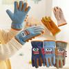 Warme Plüschhandschuhe für Kinder Cartoon Weich Outdoor Polarfleece Winddicht Skifahren Radhandschuhe Kind Schüler Kleinkind Rad Fäustlinge