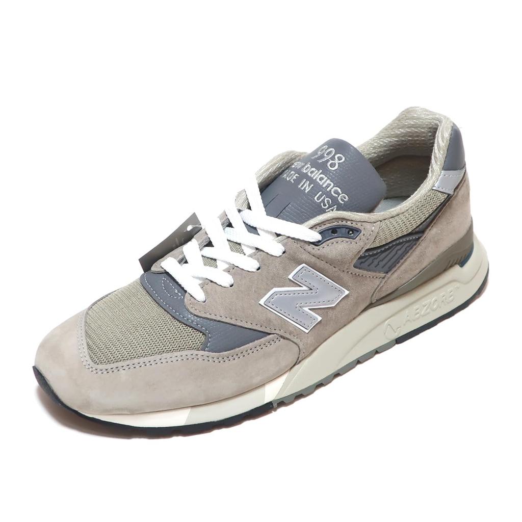 Nowe New Balance U998GR Wyprodukowane w Szerokości D Używane Męskie Sneakersy, USA, Szare, (26,5 cm),