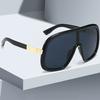 Modern Geometric Square Sunglasses Wide Frame Futuristic Design Fashionable Luxury Accessories for Women