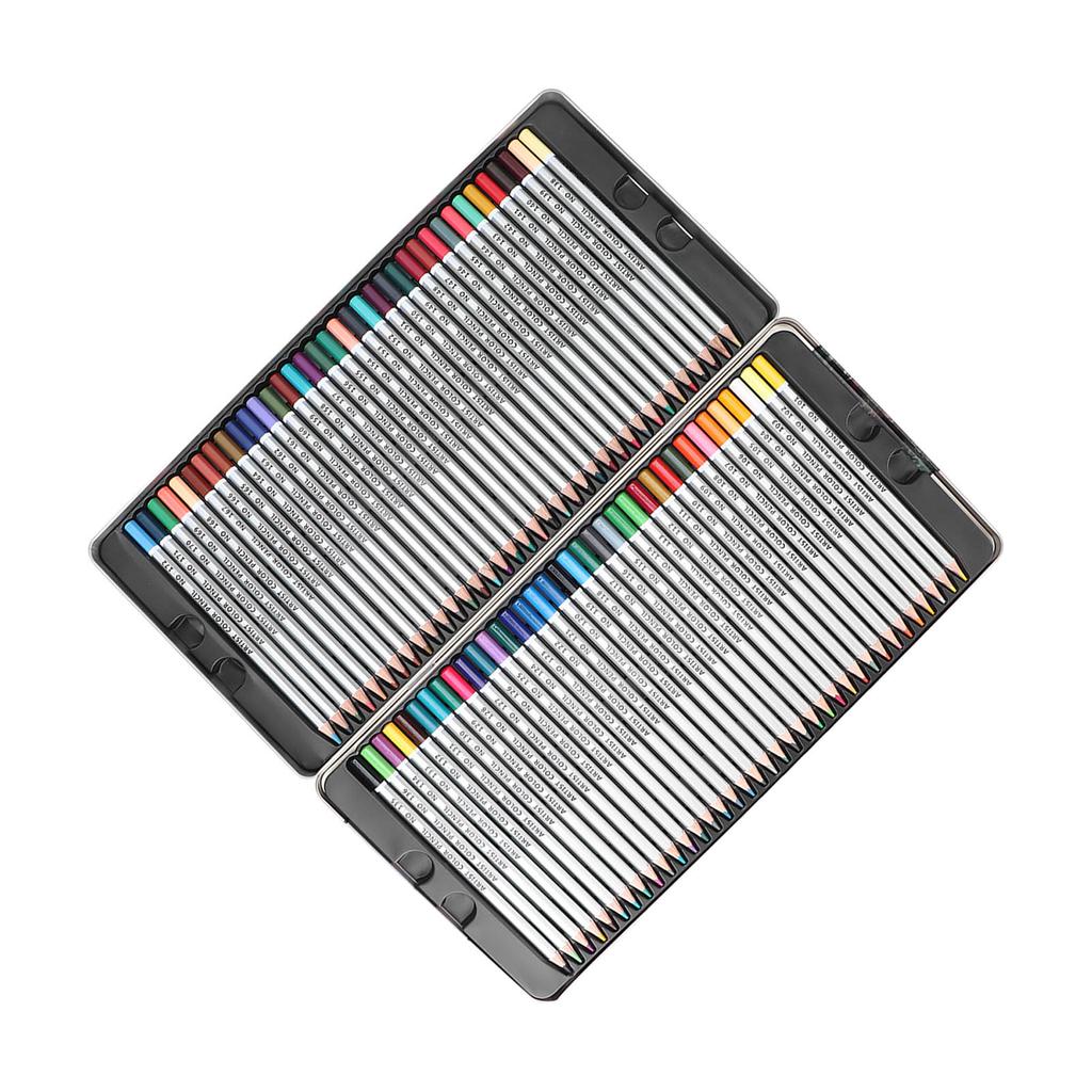 72 Pcs Color Painting Pencil Rich Saturation Soft AntiCrack 3.3mm Refill Art Graffiti Tool with Iron Box