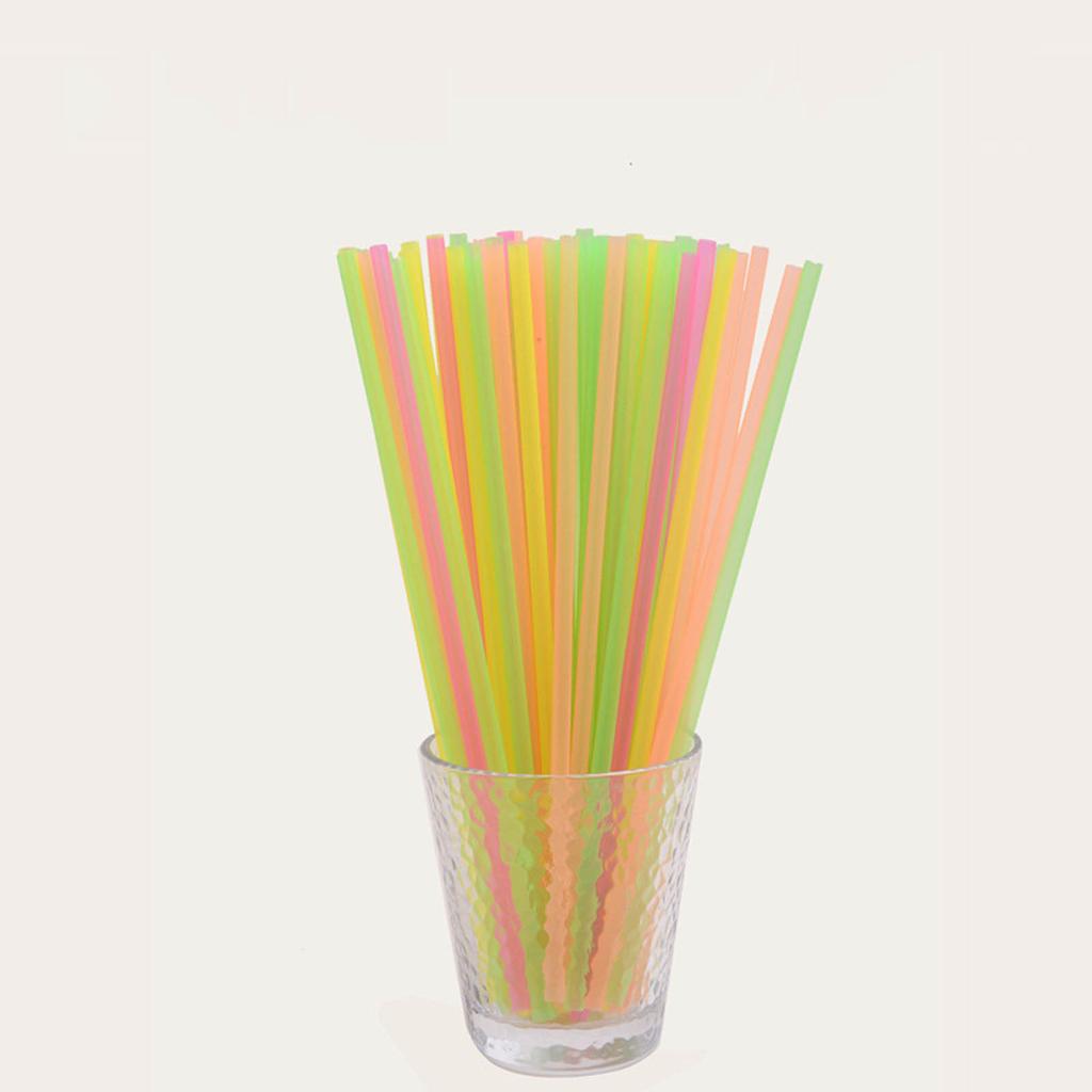200pcs Multicolor Disposable Drinking Straws Home Bar Party Cocktail Drink Straw