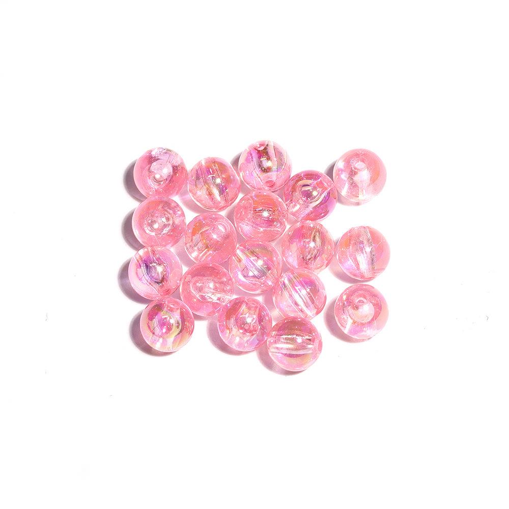 7.5mm Electroplated AB Acrylic Round Beads for DIY Jewelry Making