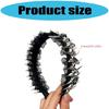 Subcultures Gothic Hairband with Metallic Spine and Lace Trim Decors Heavy Metal Styles Headpiece For Dance Performances