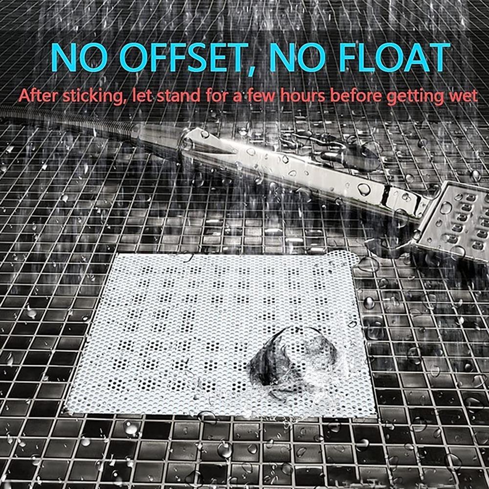 12pcs Waterproof Floor Drain Sticker Mesh Floor Drain Patch Drain Hair Catcher  Kitchen