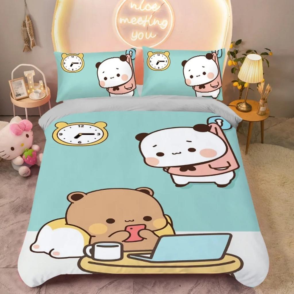 Comforter Lovely Children'S Kawaii Bubu And Dudu Comforter Bed Single Twin Full King Queen Size Bedding Set Kids