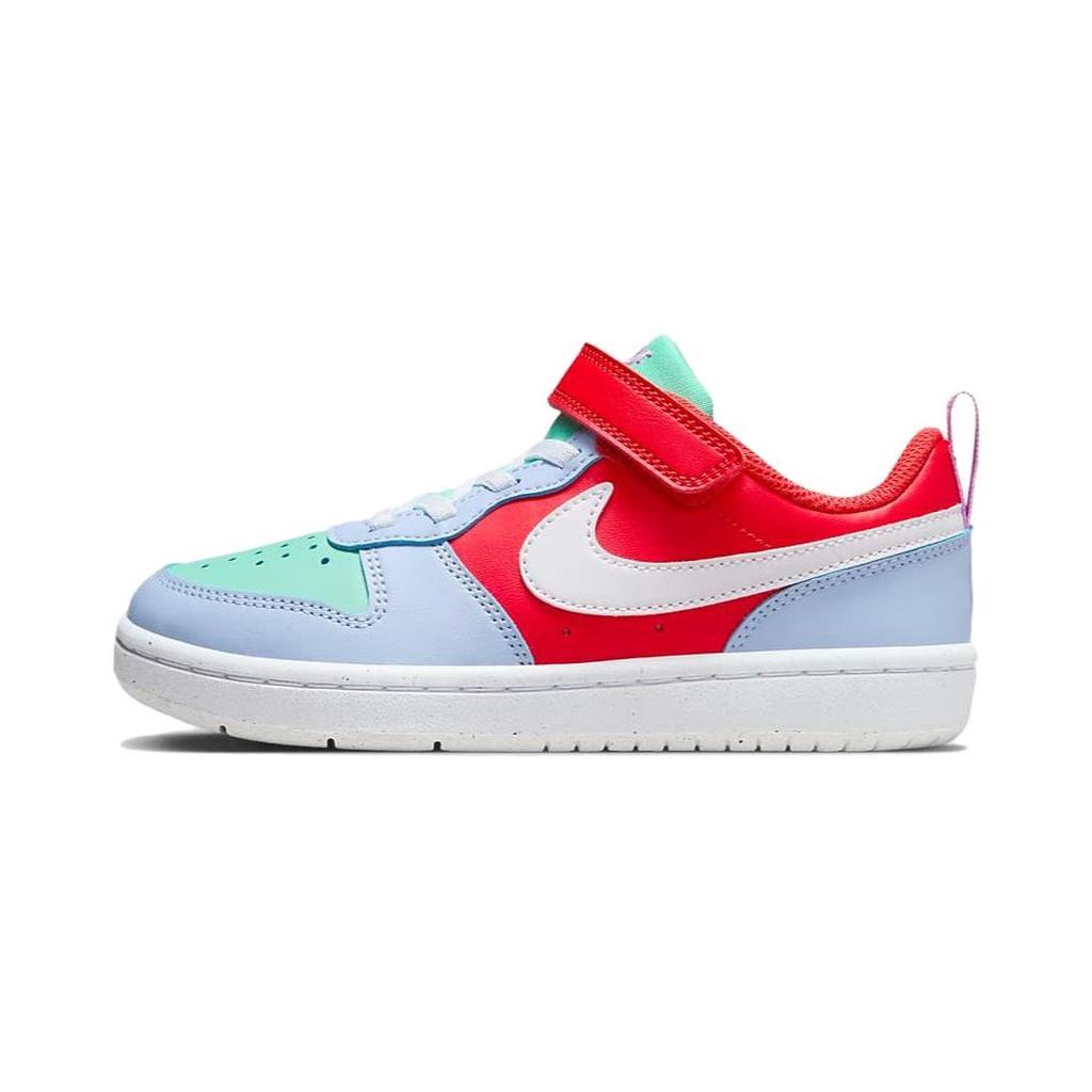 Nike Court Borough Low Recraft PS Cobalt Bliss Track Red Kids Sneakers Blue Emerald-Rise White DV5457-400