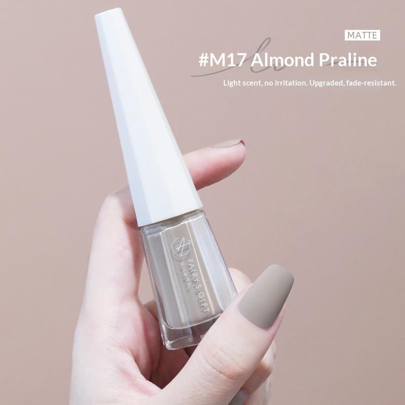 Water-based, Non-peelable, No-bake, Long-lasting, Waterproof, Non-fading, Matte, Frosted, Elegant Nail Polish.