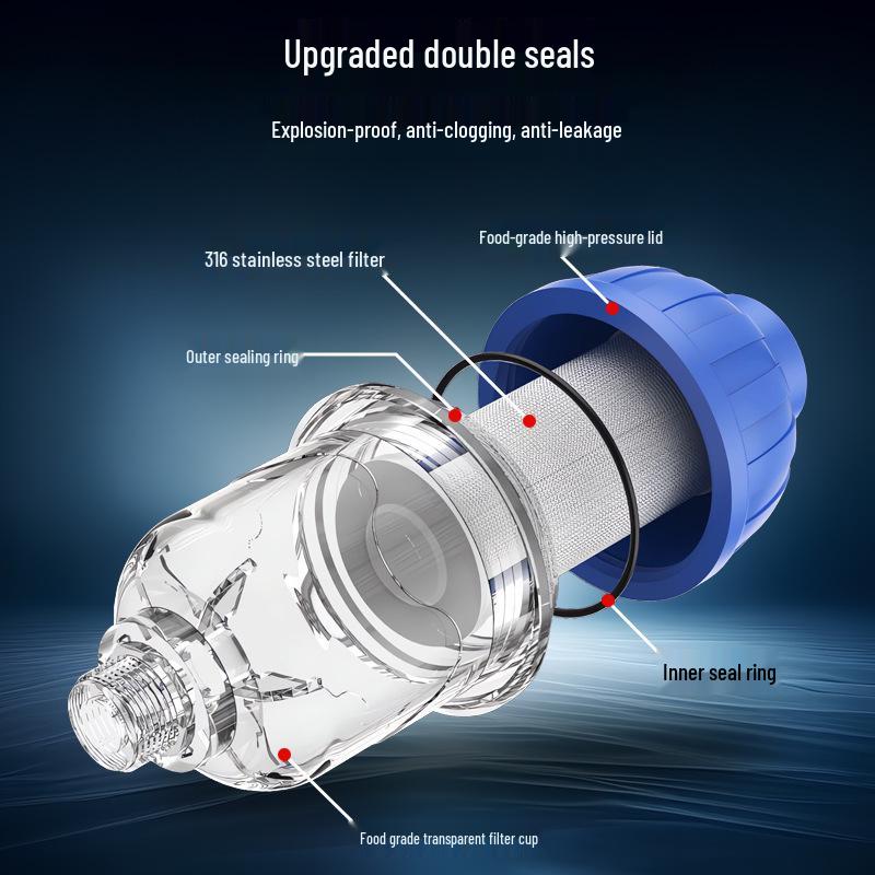 Water Heater/Machine Shower Tap Purifier with Non-Replaceable Core Scale Inhibitor Filter