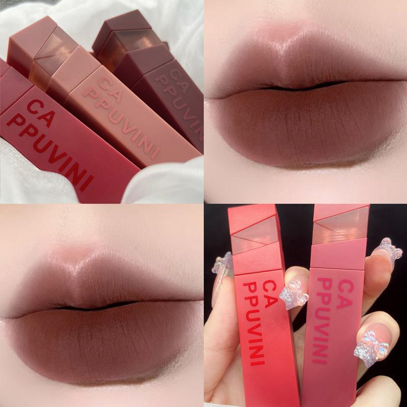 Cloud Lip Mud Matt Samt Whitening Lip Glaze Matt Rotbraun Seidiger Antihaft-Lipgloss