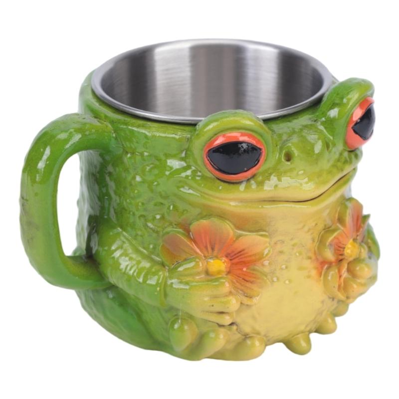 Elegant Frogs And Florals Designs Ceramic Coffee Mug Drinking Cup For Home Offices Use With Comfortable Handle