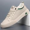 2024 New Shoes for Men Genuine Leather Casual Shoes Flat Skateboard Shoes Summer Breathable Cow Leather Sneaker