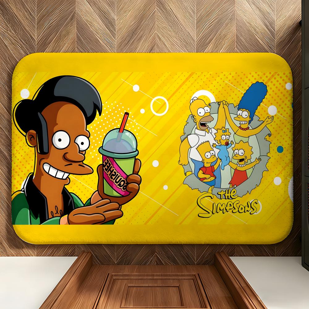 Cartoon T-The S-Simpsons Floor Mat Soft Flannel Floor Mat  Suitable for Entryways, Living Rooms, Bedrooms, and Bathrooms