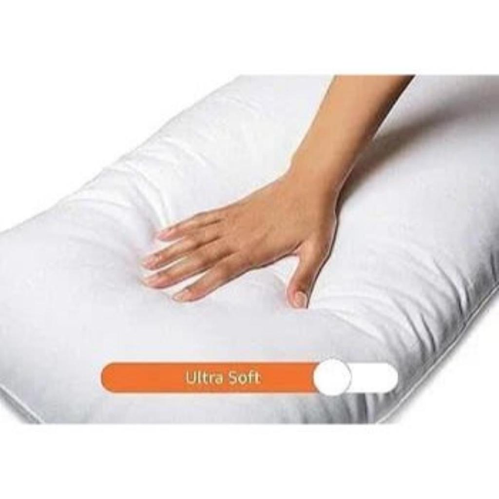 Microfiber Pillow | Set of 6 | Basic Size 41 X 61 CM | Pack of 6 (6, White, King (U.K. Standard))
