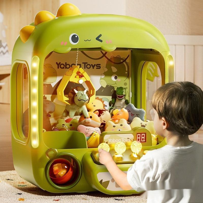Clip Dolls Game Machine Children Electric Coin Operated Mini Claw Crane Machines With Music Lights Kids Birthday Christmas Gifts