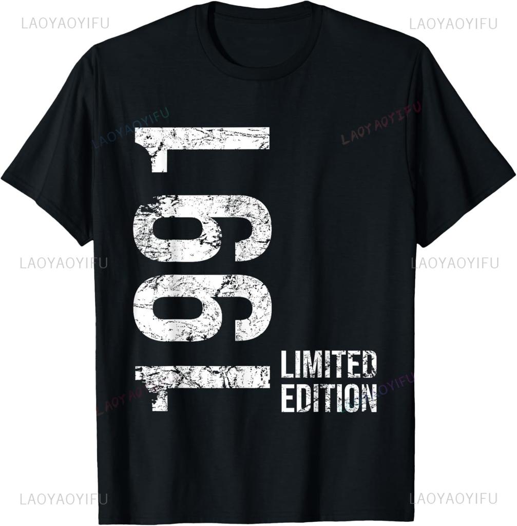 Vintage Limited Edition 35th Birthday Gifts Men Women 35 Years Old 1991 TShirt Cotton Graphic T Shirts Short Sleeve Camiseta