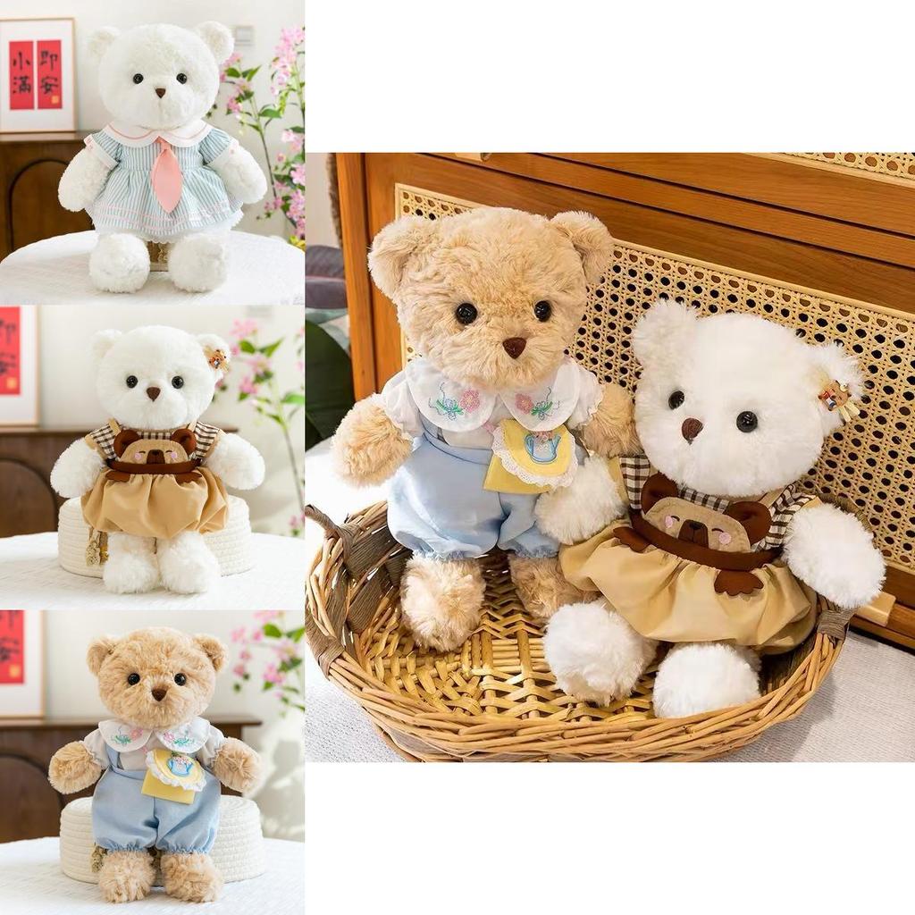 Bär Plüschtier mit süßem Kleid für Kinder Geschenk und Nickerchenkissen