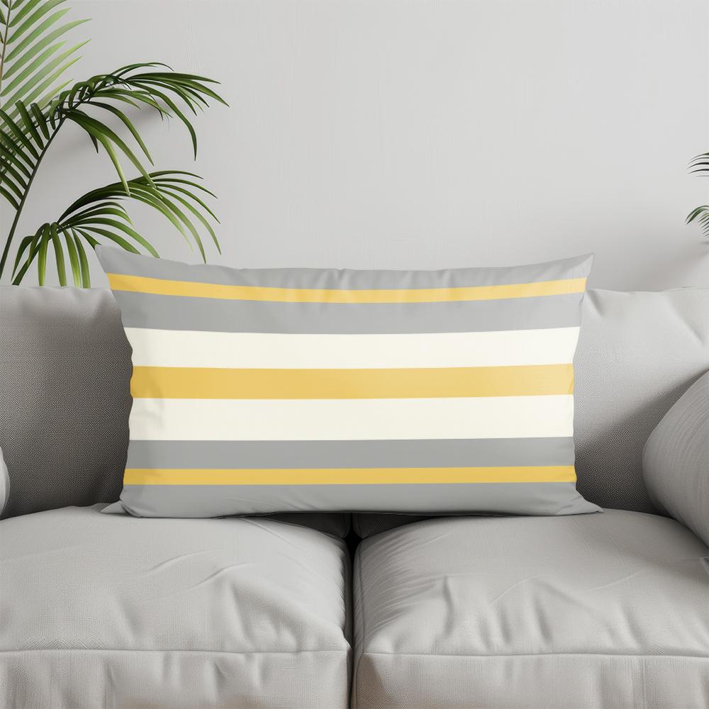 Home Decor Yellow Hexagon Pattern Pillow Cover Suitable For Sofa Bedroom Car Pillow Cover Cushion Rectangular Back Cushion