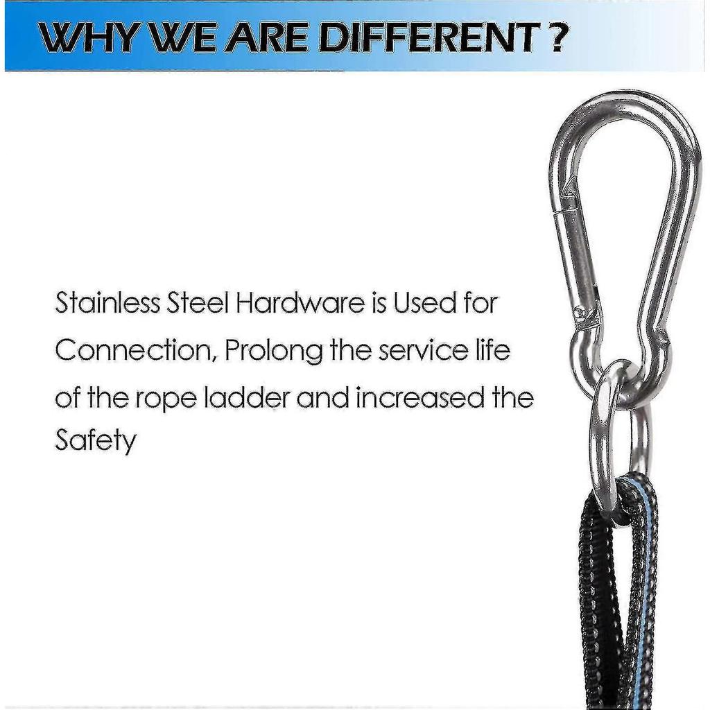 Boat Rope Ladder, Portable Boat Rope Ladder Extension Fishing Rope Ladder For Inflatable Boat, Kayak