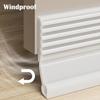 1PC 39.37in Self-Adhesive Windproof Door Bottom Seal Strip Double Dustproof Free-Cutting TPE Under Door Weatherstrip