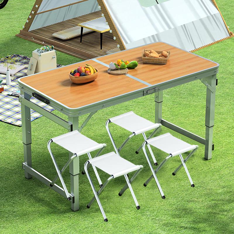 Portable Aluminum Folding Table - Multifunctional Dining, Study, or Outdoor Use