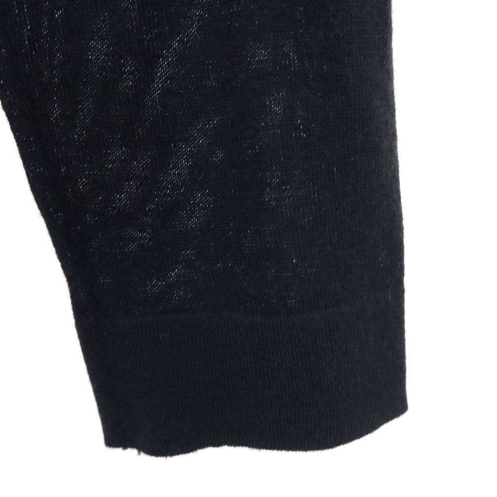 Hermes Cashmere Blend Long Sleeve Sweater 38 Black Series Knit Women Used