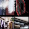 Ferro da stiro elettrico verticale regolabile a 4 livelli da 2500W, autopulente, portatile da viaggio, vapore per abiti, nero/rosso