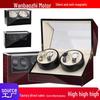 Electric Rotating Wooden Watch Winder Box