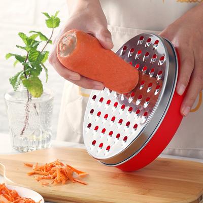 Cheese Grater with Container Multifunctional Stainless Steel Slicer Cutter for Potato Cucumber Carrot Onion Lemon Ginger Kitchen Vegetable Chopper
