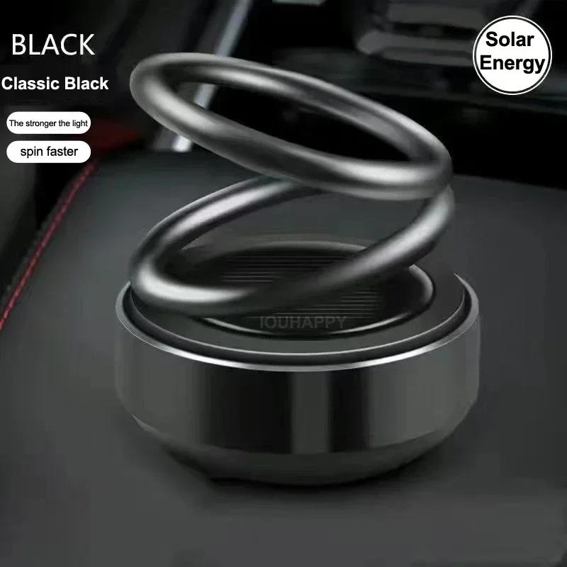 Car Perfume Fragrance diffuser Ornament Solar Aromatherapy Suspended Rotating Double Ring Aromatherapy Decoration CarAccessories