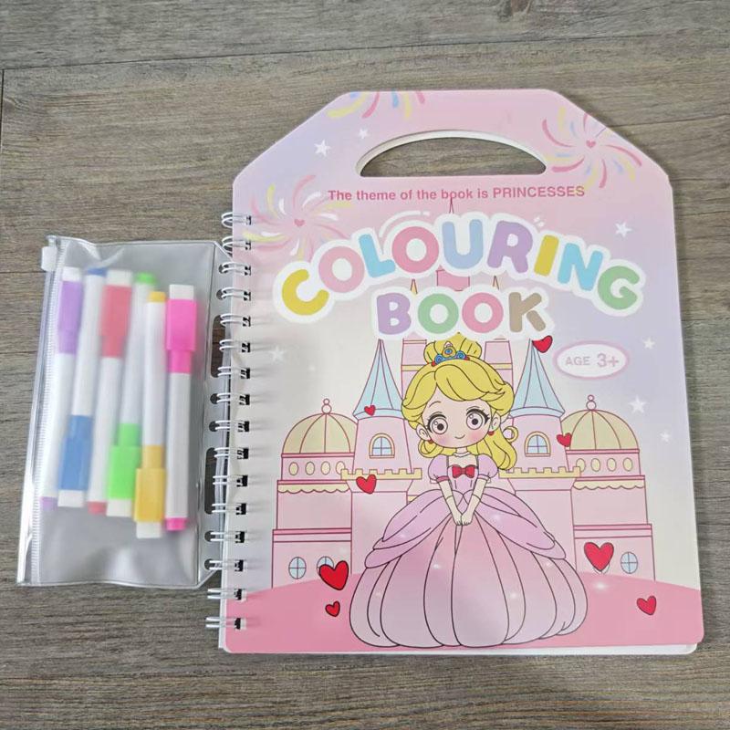 Children s Fun Drawing Book,Graffiti Drawing Book, Coloring Book, Enlightenment Cartoon Coloring Book, Includes 6 Erasable Pens