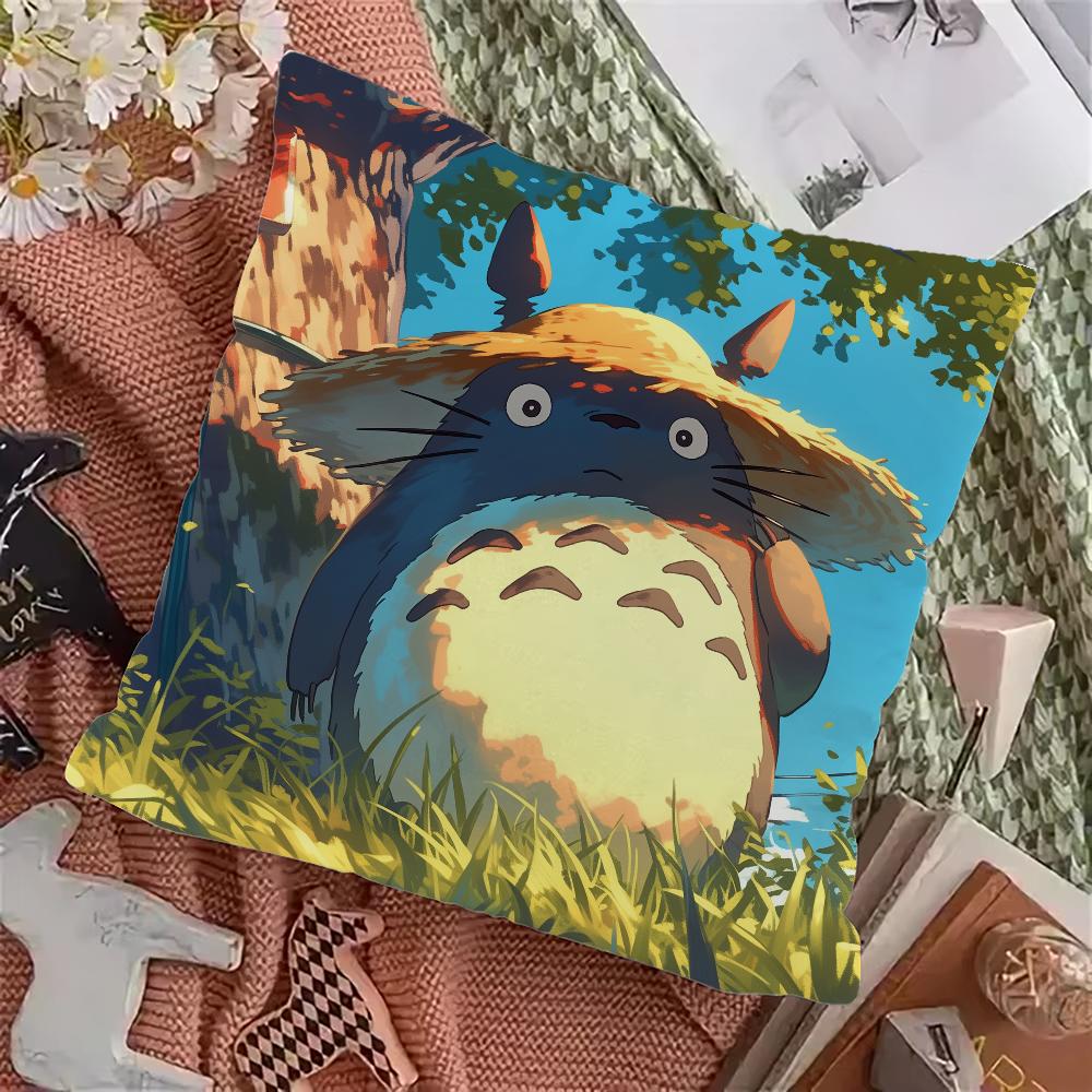 T-TOTOROS Cute  Pillow Case Pillowcase Home Sofa Cushions Car Cushions Pillowcover Office Pillowshell Pillow