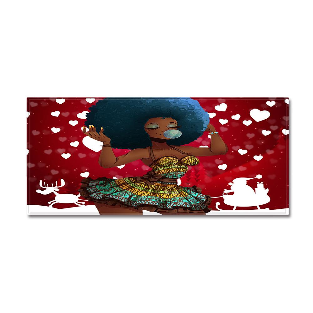 African Women'S Theme Carpet Long Floor Mat Doormat