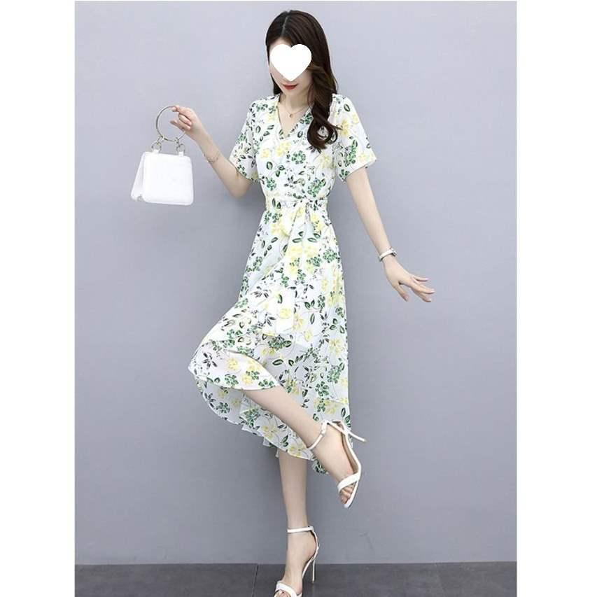 Elegant Floral Summer Dress for Women: Sophisticated, Socialite Style