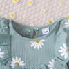 Baby Mädchen Strampler Kleidung Rüschen Ärmellos Neugeborene Body mit Stirnband Herbst Jumpsuit Mode Kleinkind Outfit Anzug
