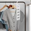 6Pcs Space Saving Multi Hangers Closet Organizer Heavy Duty Plastic Dorm Room Clothes Storage Shirts Pants Jeans Sweaters