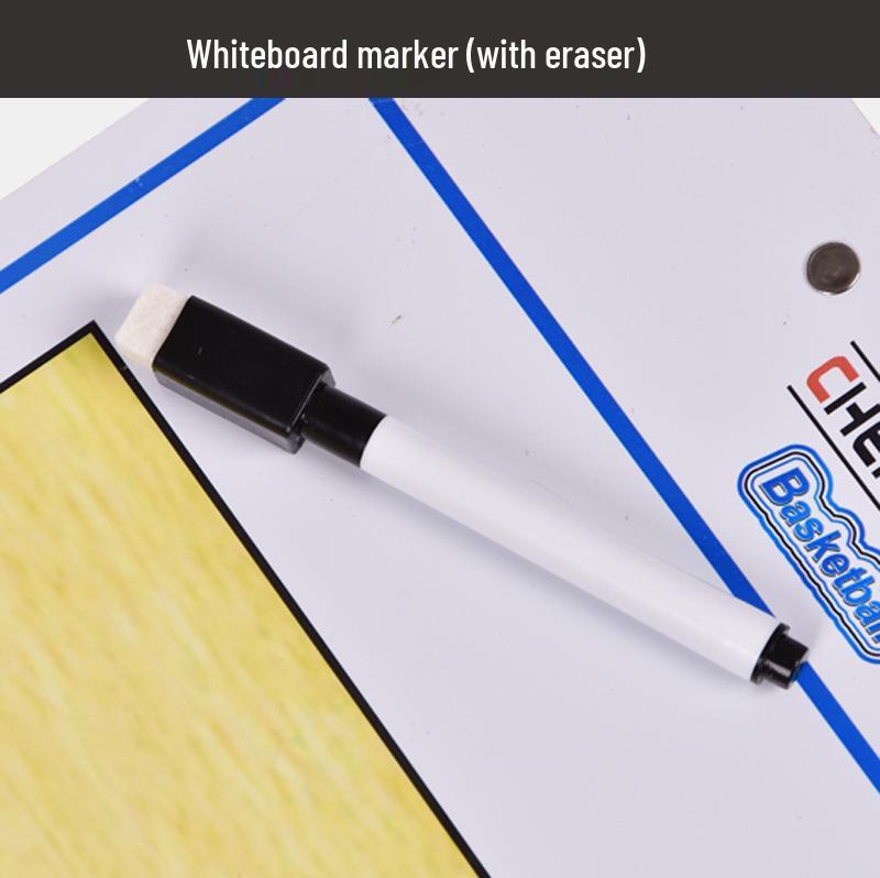 Erasable Magnetic Football Tactics Board Kit with Marker, Magnetic Pieces, and Sponge Eraser
