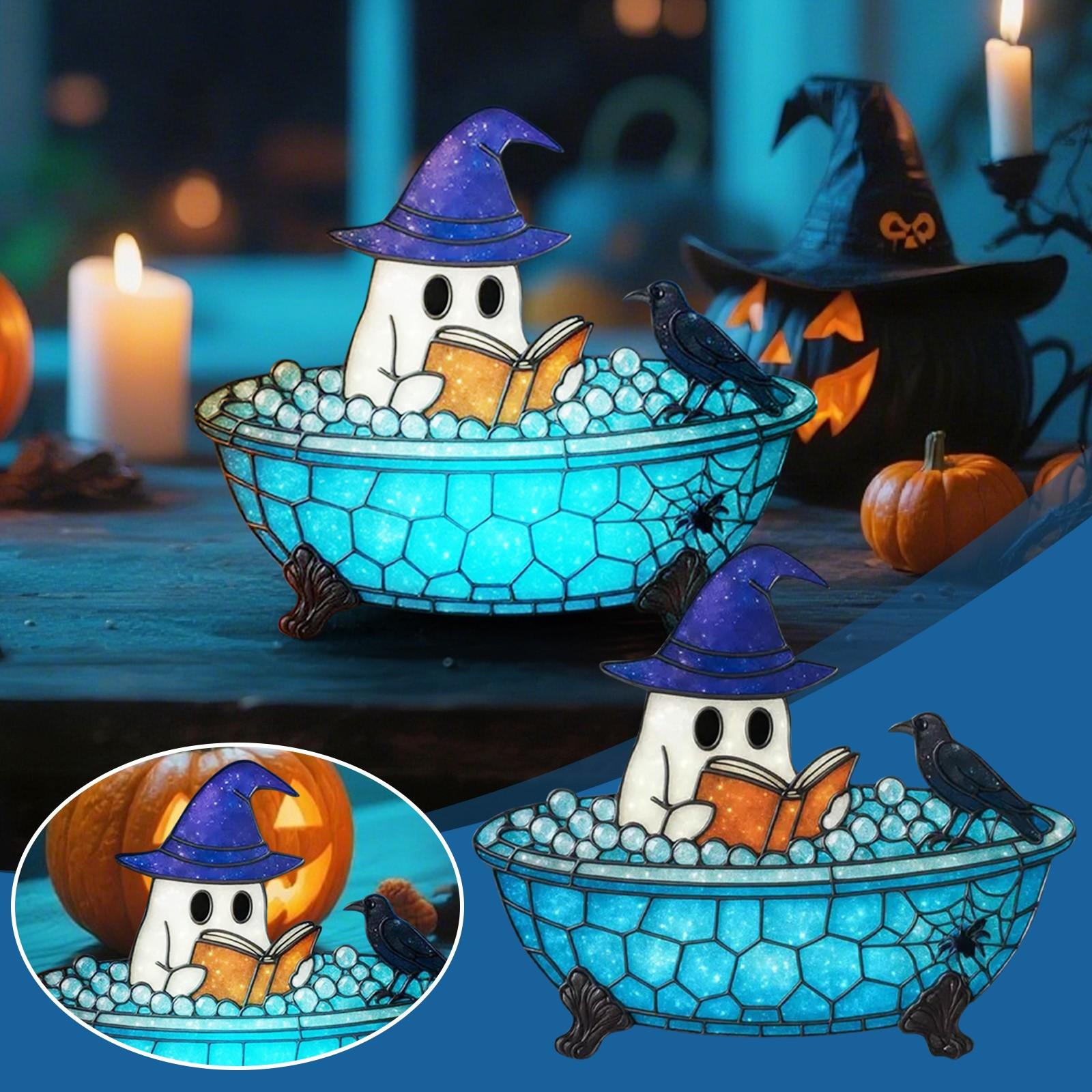 

Светящиеся огоньки для пены для ванны, Ночники на Хэллоуин, Милые светодиодные огоньки для украшения ванной комнаты, Меняющие цвет огоньки, Тематические огоньки для ванны One Size