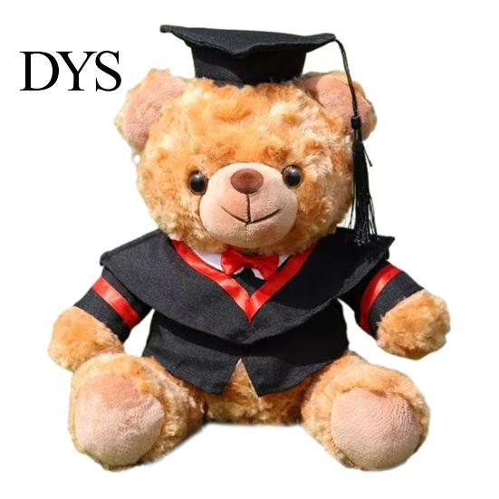 Elegant Gift Bag Stuffed Bear Personalized Graduation Gifts 2026 for Her, Cute Teddy with Embroidered Gown Award And Cap, Soft Plush Mascot