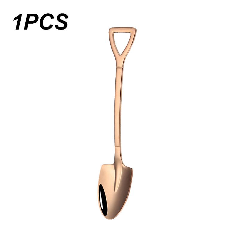 Set de tacâmuri cu linguri de cafea, 4 buc, din oțel inoxidabil, retro, lopată de fier, lingură pentru înghețată, lingură creativă, linguriță de ceai, veselă de modă