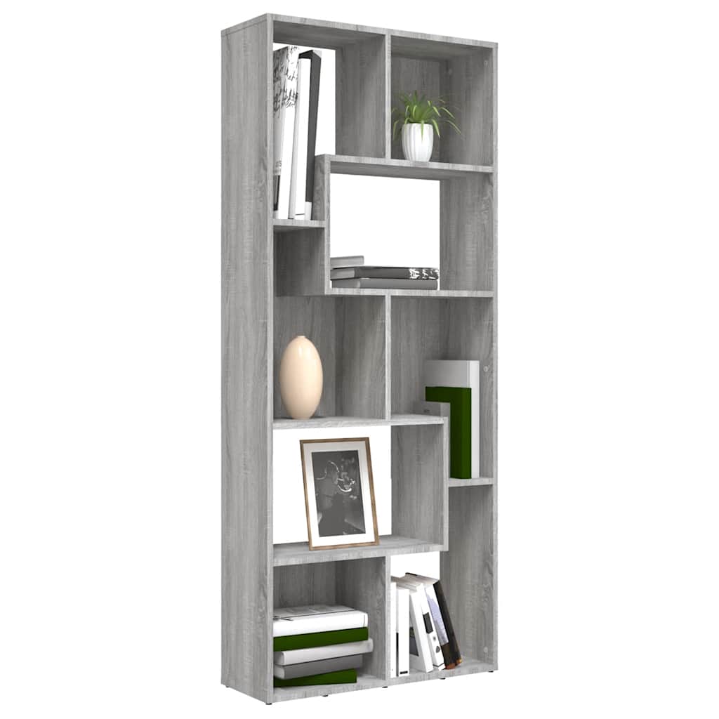 Vidaxl Bookshelf, Sonoma Oak Grey, 67X24X161 Cm