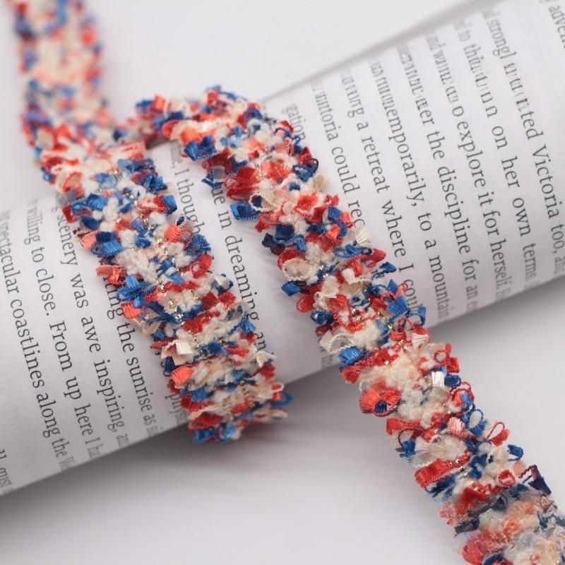 90Yards 1.5cm Vintage Embroidered Lace Ribbon Fabric Sewing Lace Trim Handmade Costume Dress Sewing Trimmings Wedding Decoration