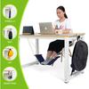 iMissiu Foot Hammock Under Desk Footrest, Adjustable Office Foot Rest Under Desk Hammock, Portable Desk Feet Hammock with Headphones Holder (Black)
