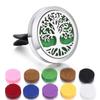 1pc Refillable Car Air Freshener Smell Perfume Diffuser Clip Auto Vent Essential Oil Stainless Steel Locket Interior Accessories