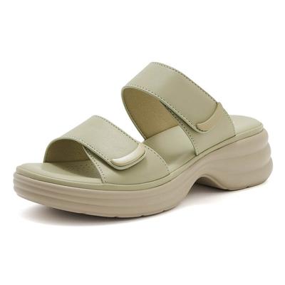Women's 5cm Slide Sandals - Fashionable Elastic Ankle Strap Womens Wedge Sandals , Comfortable Walking, Casual Slip On Summer Shoes Size:35-42