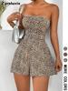 Women's Leopard Print Fashion Jumpsuit Summer New Arrivals Resort Solid Color Plus Size Women's Clothing